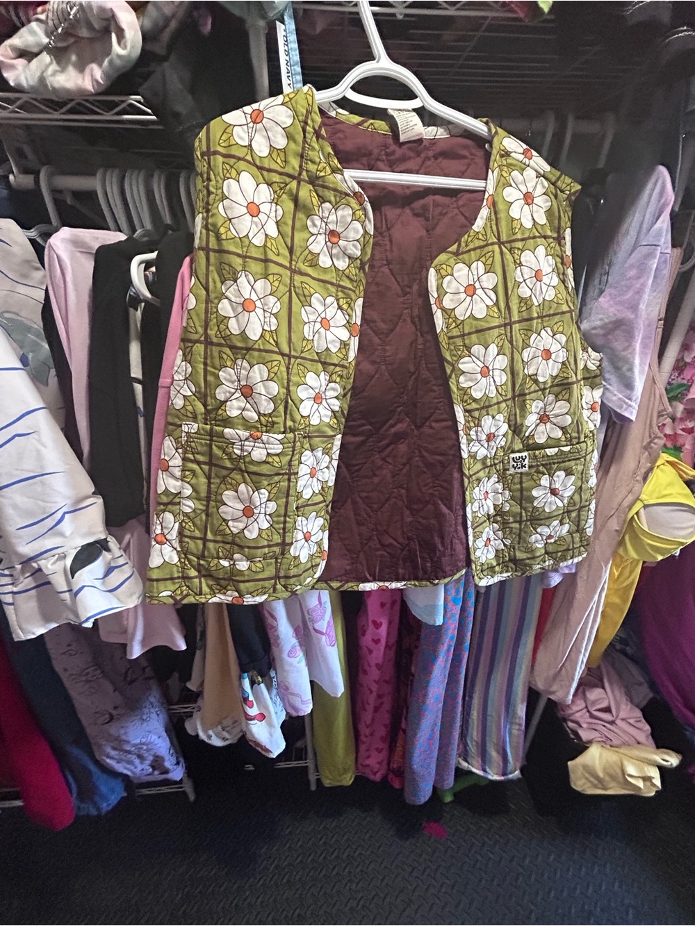 Lucy & Yak Olive Green Quilted Daisy Vest